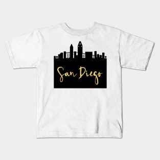 SAN DIEGO CALIFORNIA DESIGNER SILHOUETTE SKYLINE ART Kids T-Shirt